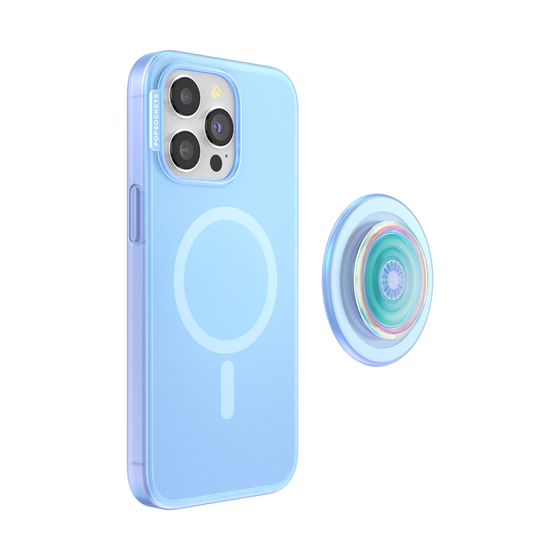 オパール ブルー MagSafe ポップケース（iPhone 15 Pro Max）