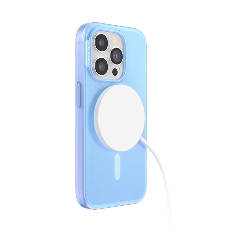 オパール ブルー MagSafe ポップケース（iPhone 15 Pro）