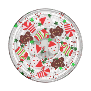 クリスマスパーティー グリッター クリア ポップグリップ, PopSockets
