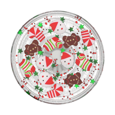 クリスマスパーティー グリッター クリア ポップグリップ