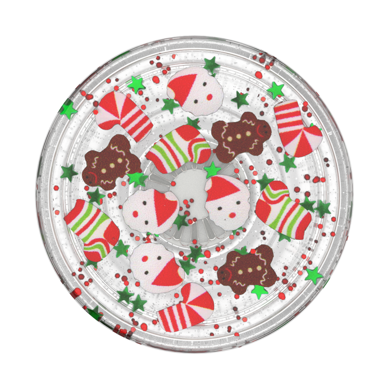 クリスマスパーティー グリッター クリア ポップグリップ