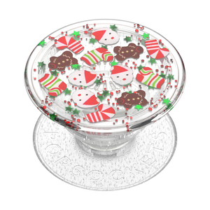 クリスマスパーティー グリッター クリア ポップグリップ, PopSockets
