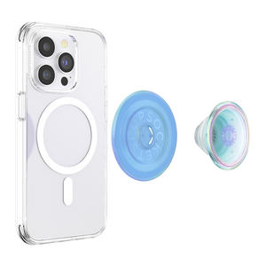 オパール ブルー クリア MagSafe ラウンド ポップグリップ, PopSockets