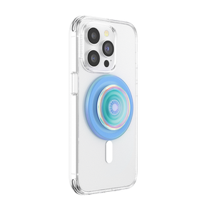 オパール ブルー クリア MagSafe ラウンド ポップグリップ, PopSockets