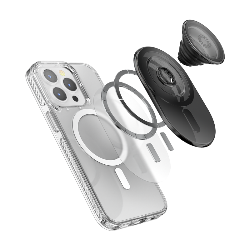黒 クリア MagSafe ポップグリップ