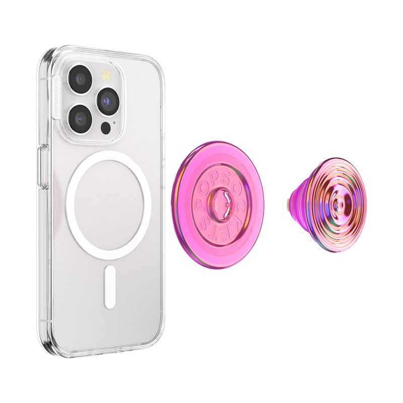 リップル オーロラ ピンク MagSafe ラウンド ポップグリップ