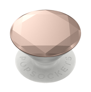 ローズゴールド メタリック ダイヤモンドカット ポップグリップ, PopSockets