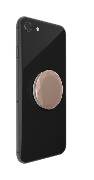 ローズゴールド メタリック ダイヤモンドカット ポップグリップ, PopSockets