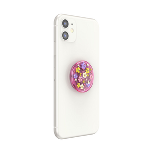 ピンクのお花畑 クリア ポップグリップ, PopSockets