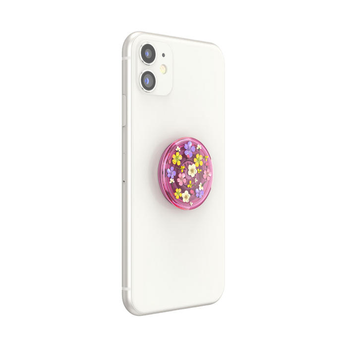 ピンクのお花畑 クリア ポップグリップ, PopSockets