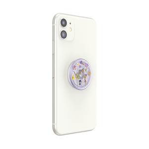 パープル フローラル クリア プラント ポップグリップ, PopSockets