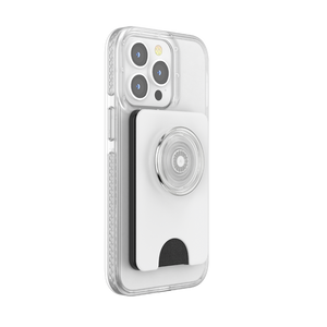 白 スーパー クリア MagSafe ポップウォレット+, PopSockets