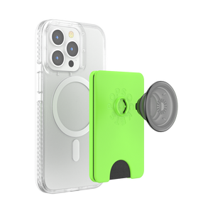 スライム グリーン MagSafe ポップウォレット+, PopSockets