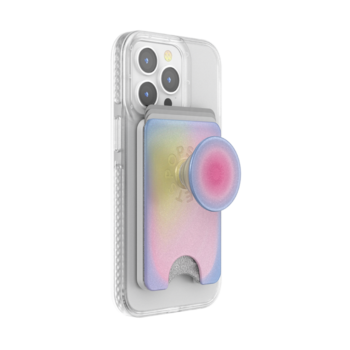 オーロラ レインボー MagSafe ポップウォレット+, PopSockets