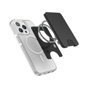 チャコール ブラック MagSafe ポップウォレット, PopSockets