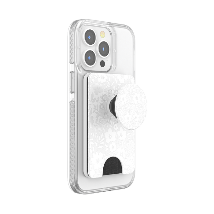 白いお花畑 MagSafe ポップウォレット+, PopSockets