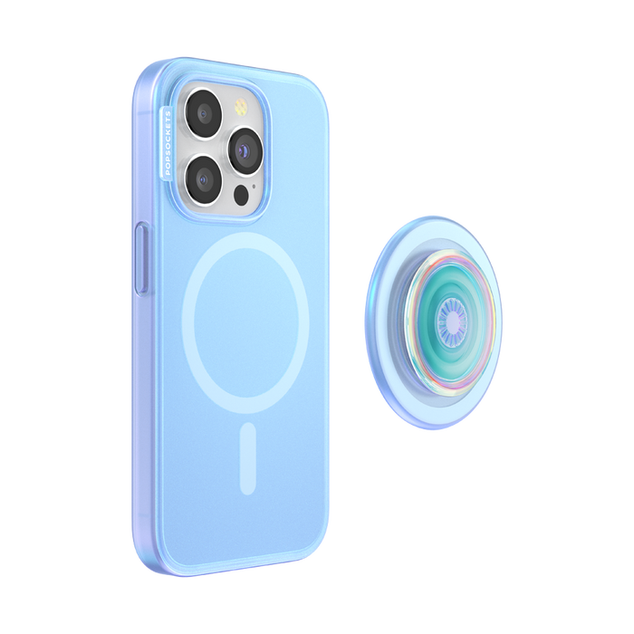 オパール ブルー MagSafe ポップケース（iPhone 15 Pro）, PopSockets
