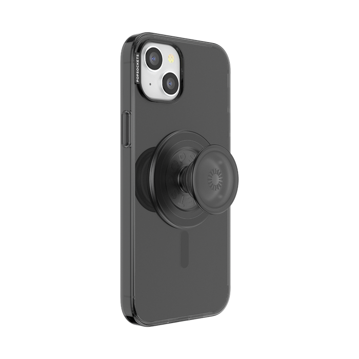 チャコール クリア MagSafe ポップケース（iPhone 15 Plus）, PopSockets