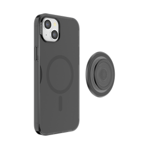 チャコール クリア MagSafe ポップケース（iPhone 15 Plus）, PopSockets