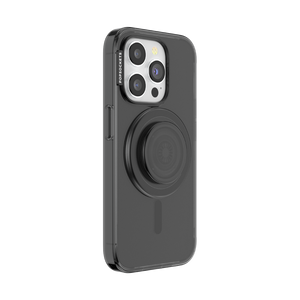 チャコール クリア MagSafe ポップケース（iPhone 15 Pro）, PopSockets