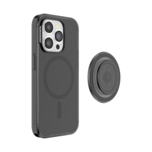 チャコール クリア MagSafe ポップケース（iPhone 15 Pro）, PopSockets