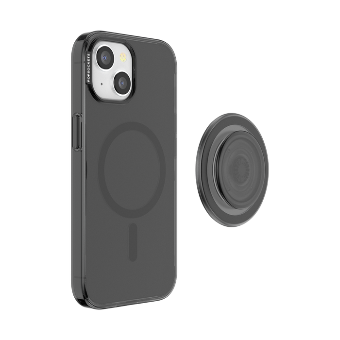チャコール クリア MagSafe ポップケース（iPhone 15）, PopSockets