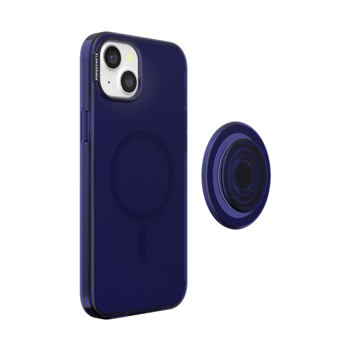 紺 クリア MagSafe ポップケース（iPhone 15 Plus）, PopSockets