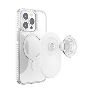 ホワイト オン クリア MagSafe ポップグリップ, PopSockets