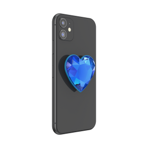 3D インパクトサファイア クリスタル ハート ポップグリップ, PopSockets