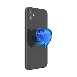 3D インパクトサファイア クリスタル ハート ポップグリップ, PopSockets