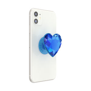 3D インパクトサファイア クリスタル ハート ポップグリップ, PopSockets