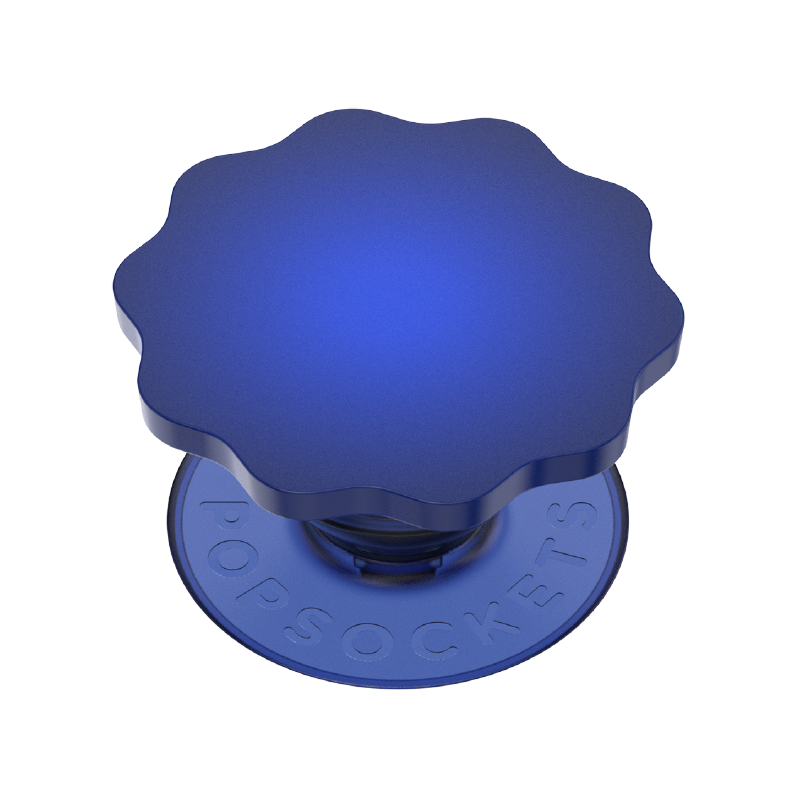 3D コバルトブルー フラワーウエーブ ポップグリップ