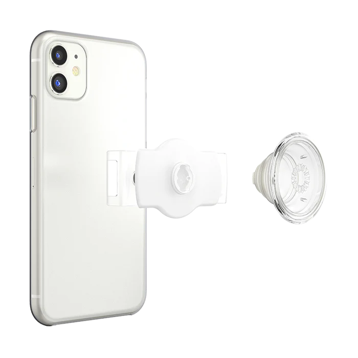 白 クリア スライドストレッチ（丸角）, PopSockets