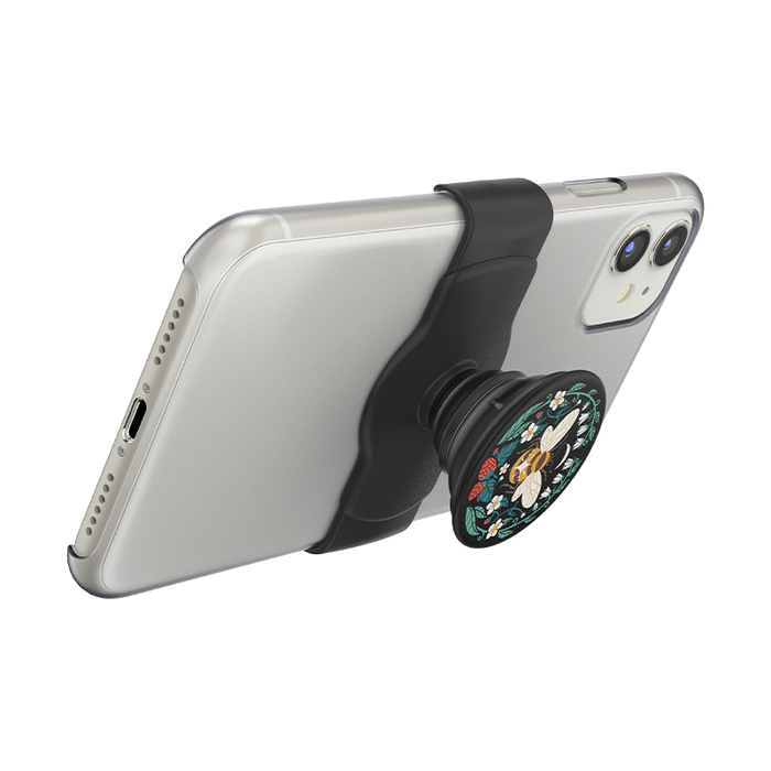 いちご畑のミツバチ スライドストレッチ（四角い角）, PopSockets