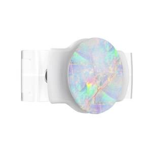 オパール マーブル 白 スライドストレッチ（四角い角）, PopSockets