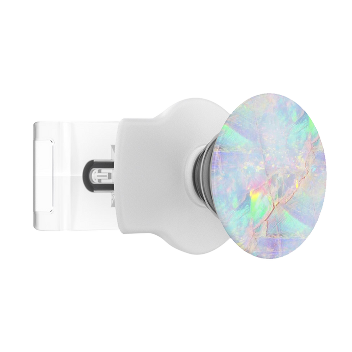 オパール マーブル 白 スライドストレッチ（四角い角）, PopSockets