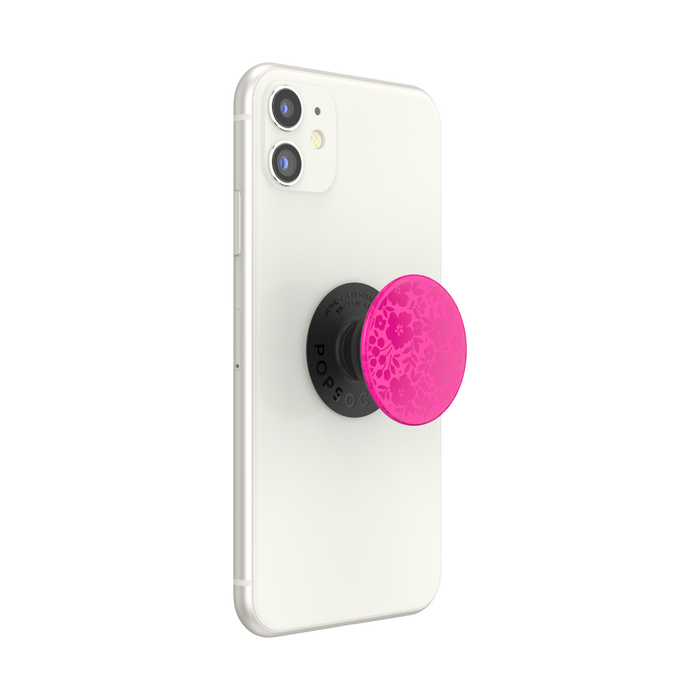 ピンク エレガント グロス フラワー ポップグリップ, PopSockets