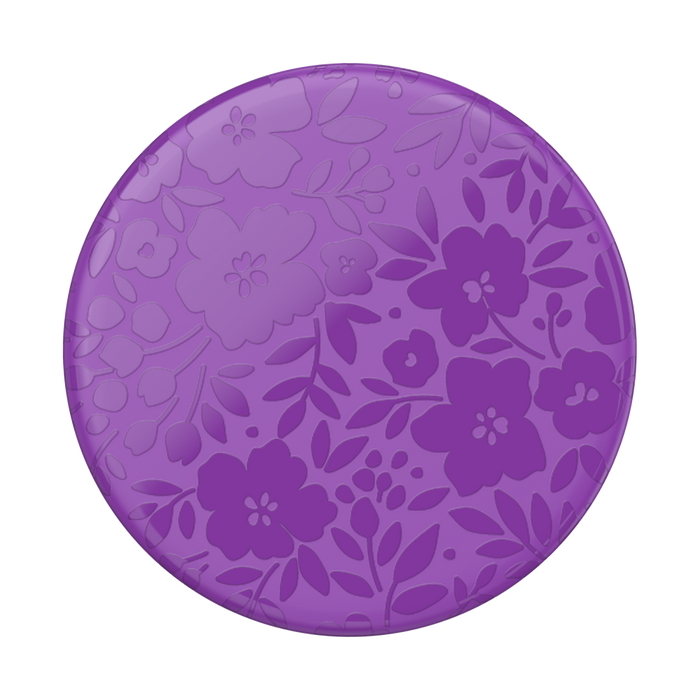 紫 エレガント フラワー グロス  ポップグリップ, PopSockets