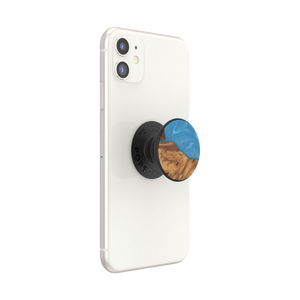 トロピカルブルー 木製樹脂 ポップグリップ, PopSockets