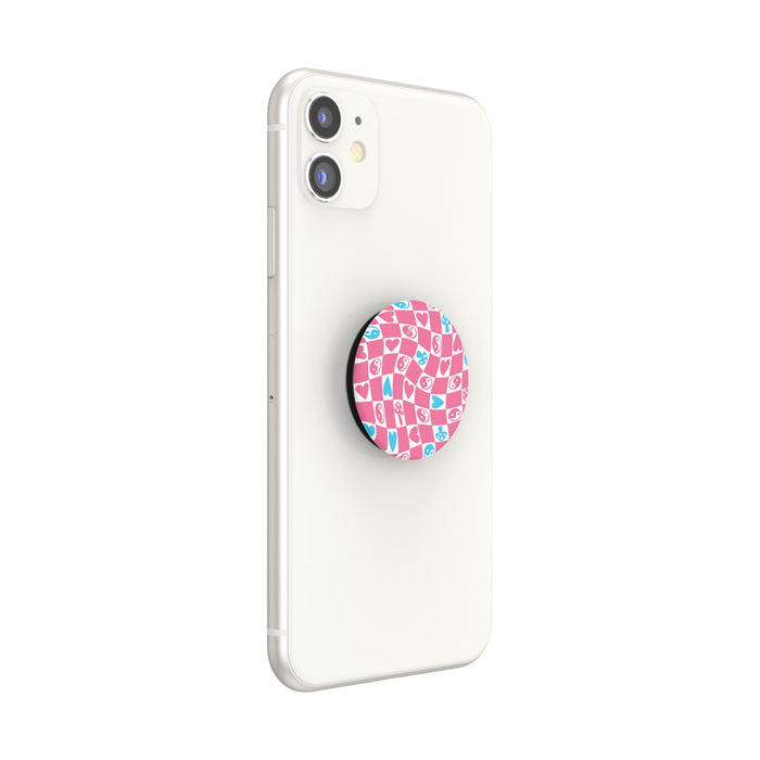 パステル ラブ&ピース チェッカー ポップグリップ, PopSockets