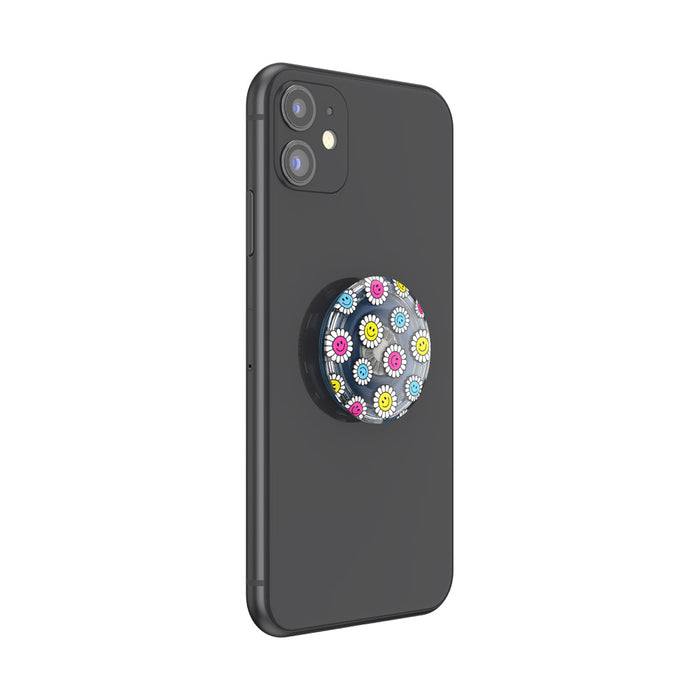 レインボーキュート デイジー クリア ポップグリップ, PopSockets